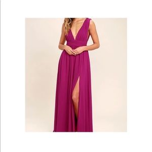 Lulus Heavenly Hues Magenta Maxi Dress